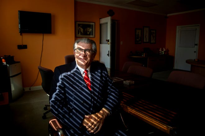 Dave MacDonald, president of Flamingo Air, poses for a portrait in his office at Lunken Airport on Friday, June 4, 2021 in the East End neighborhood of Cincinnati. MacDonald is the executive director of MUFON (Mutual UFO Network), the largest UFO investigation group in the world.