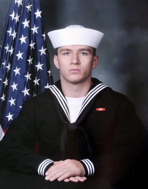 Max Soviak poses for his U.S. Navy protrait.
