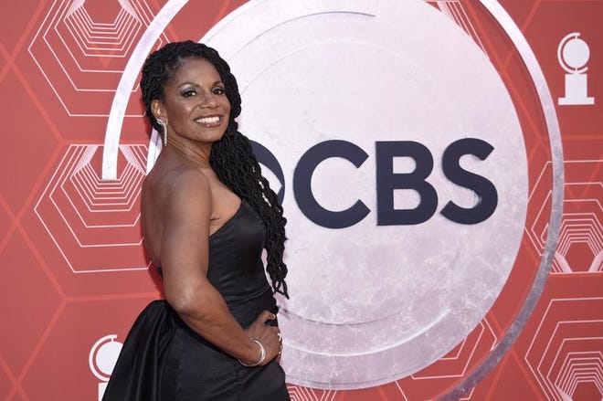 Audra McDonald arrives at the 74th annual Tony Awards at Winter Garden Theatre on Sunday, Sept. 26, 2021, in New York.